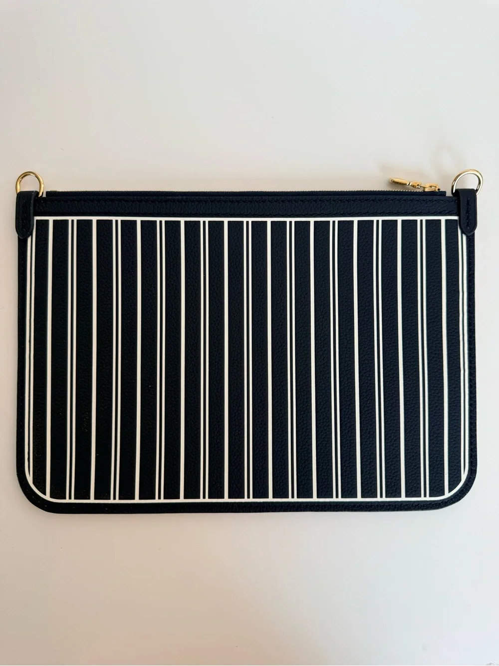 Louis Vuitton Black and White Neverfull Inside Out MM Calfskin  Pochette